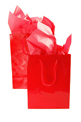 Image showing Red shopping bags