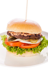 Image showing Cheeseburger with cole slaw 