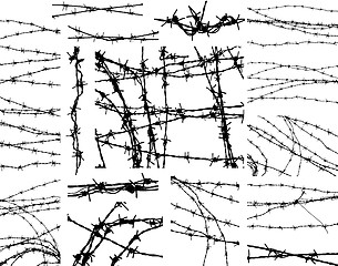 Image showing Barbed wire elements