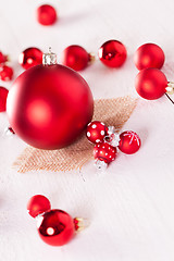 Image showing Red themed Christmas background