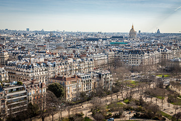 Image showing View over the rooftops of Paris