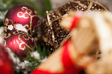 Image showing Several assorted Christmas ornaments