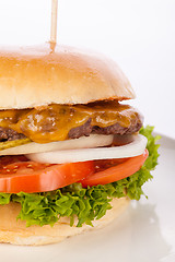 Image showing Cheeseburger with cole slaw 