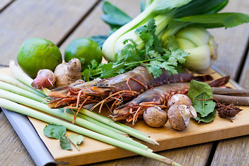 Image showing Ingredients for Thai tom yam soup