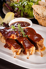 Image showing Delicious grilled pork ribs