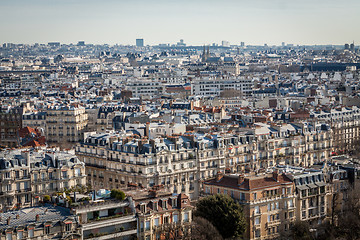 Image showing View over the rooftops of Paris