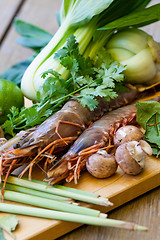 Image showing Ingredients for Thai tom yam soup