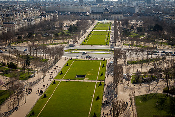 Image showing View over the rooftops of Paris