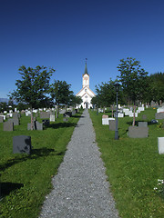 Image showing Church and cemetery