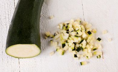 Image showing Fresh marrow or courgette