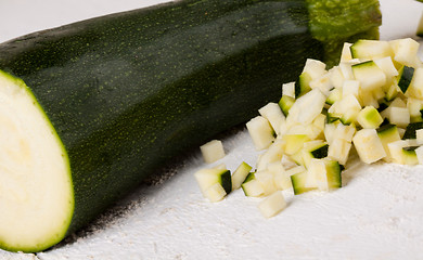 Image showing Fresh marrow or courgette