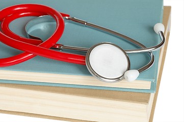 Image showing Stethoscope And Books