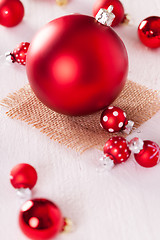 Image showing Red themed Christmas background