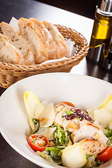 Image showing tasty fresh caesar salad with grilled chicken and parmesan 