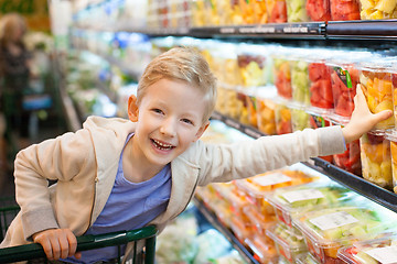 Image showing grocery shopping