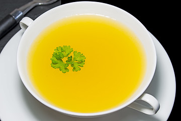 Image showing Chicken broth