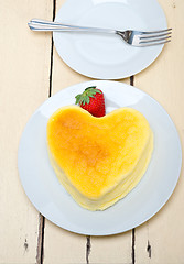 Image showing heart cheesecake