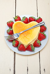 Image showing heart cheesecake