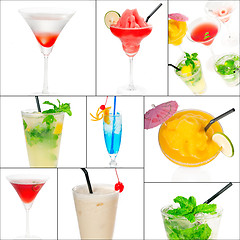 Image showing cocktails collage