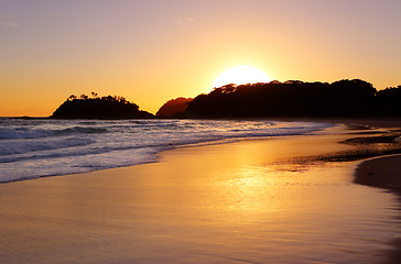 Image showing Sunrise Number One Beach NSW Australia