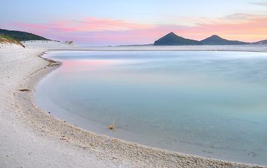 Image showing Winda Woppa Lagoon at sunset
