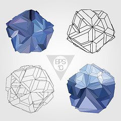 Image showing Abstract 3D sphere. Vector set.