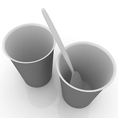 Image showing fast-food disposable tableware