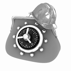 Image showing hard hat on purse safe