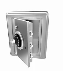 Image showing Security metal safe with empty space inside 