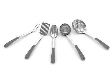 Image showing cutlery on white background 