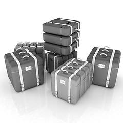 Image showing travel bags on white 