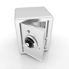 Image showing Security metal safe with empty space inside 