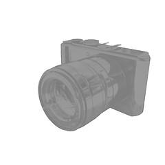 Image showing 3d illustration of photographic camera