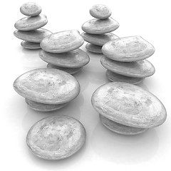 Image showing Glossy spa stones. 3d icon 