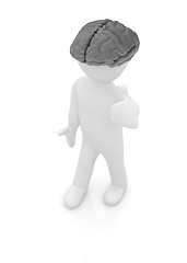 Image showing 3d people - man with a brain