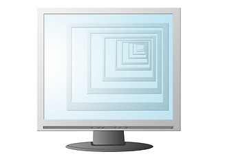 Image showing Isolated LCD monitor with infinity frames