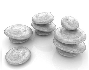 Image showing Glossy spa stones. 3d icon 