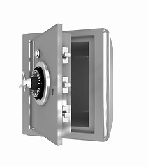 Image showing Security metal safe with empty space inside 