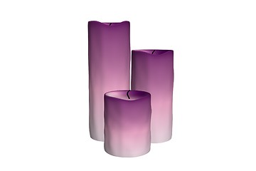 Image showing Gradient pink candles