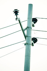 Image showing Electric cable tower