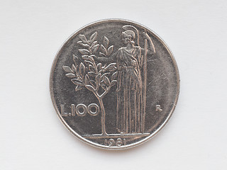 Image showing Italian lira coin