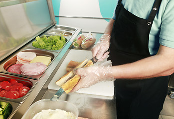 Image showing sandwich is prepared