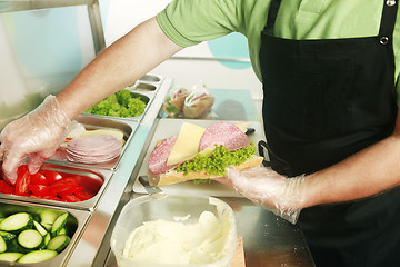 Image showing sandwich is made