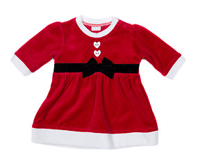 Image showing Red santa baby dress