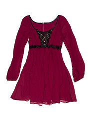 Image showing Crimson fashionable dress.