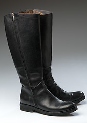 Image showing Leather boots - Stock Image