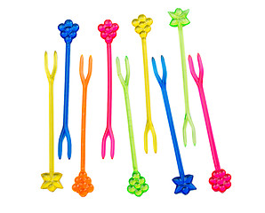 Image showing plastic cocktail sticks