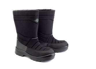 Image showing Winter black boots