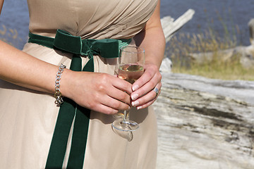 Image showing Wedding, drinking