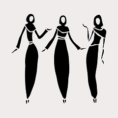 Image showing East women in veiled.